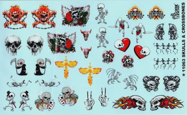 Gofer Racing 11063 Skulls & Crossbones Decals