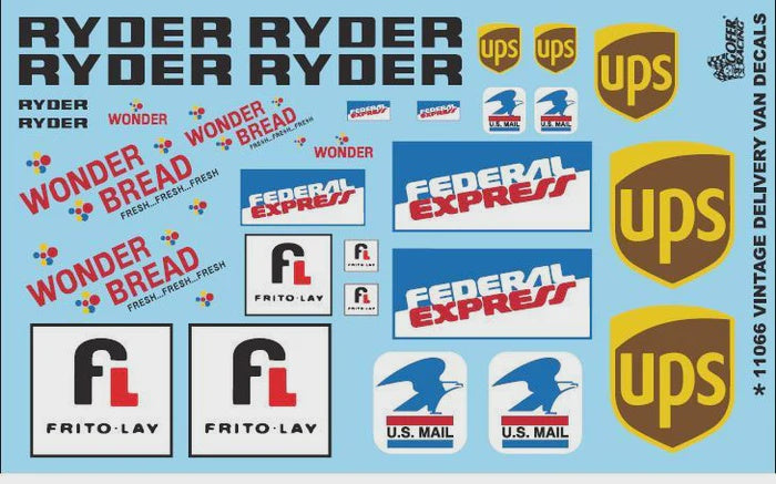 Gofer Racing 11066 Vintage Delivery Van Decals
