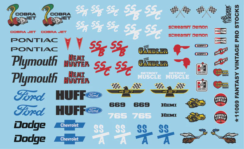Gofer Racing 11069 Fantasy Vintage Pro Stocks Decal