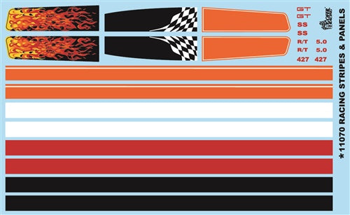 Gofer Racing 11070 Racing Stripes And Panels Decal