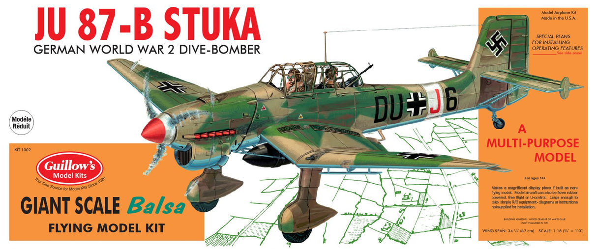 Guillows JU 87B Stuka Balsa Kit - GUI1002
