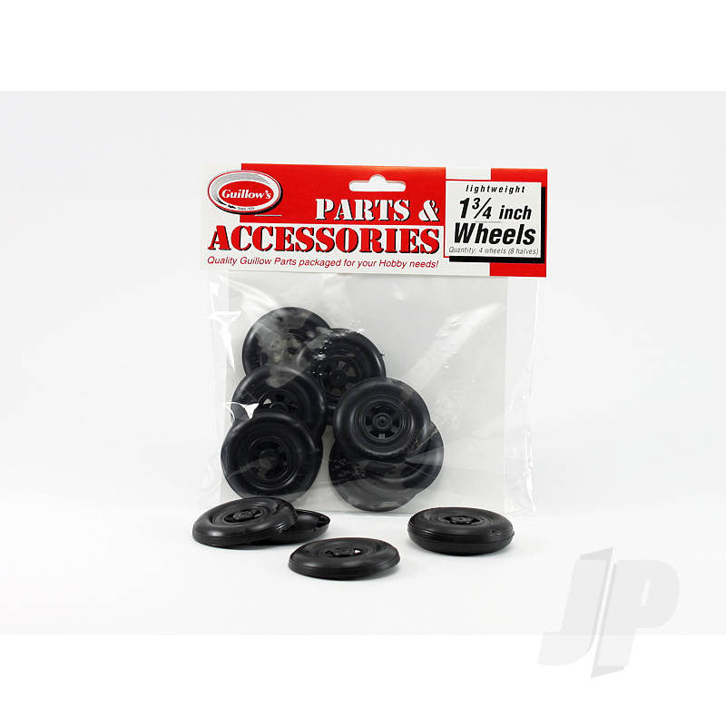 Guillows 1-3/4in Plastic Half Wheel (8 1/2 wheels)