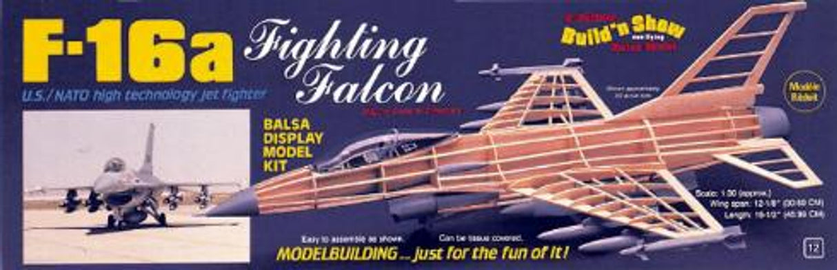 Guillows F16 Fighting Falcon Balsa Plane Kit - GUI1403