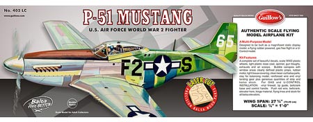 Guillows P51 Mustang Laser Cut - GUI402LC