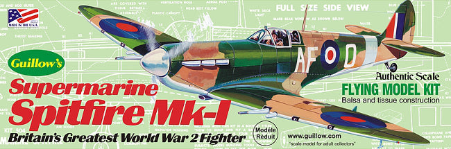 Guillows Supermarine Spitfire MK-1 Balsa Kit - GUI504
