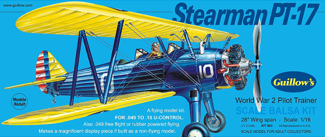 Guillows Stearman PT17 Balsa Kit - GUI803
