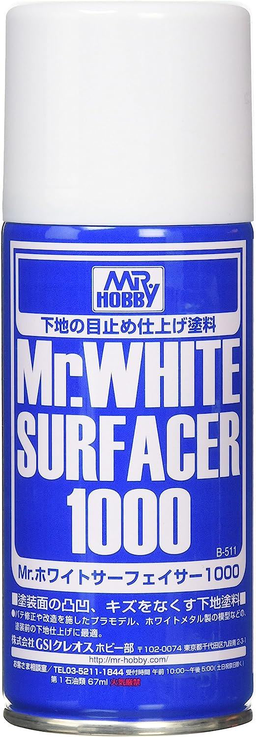 Mr Hobby Paint MR. WHITE SURFACER 1000 170ML SPRAY - GUZ511