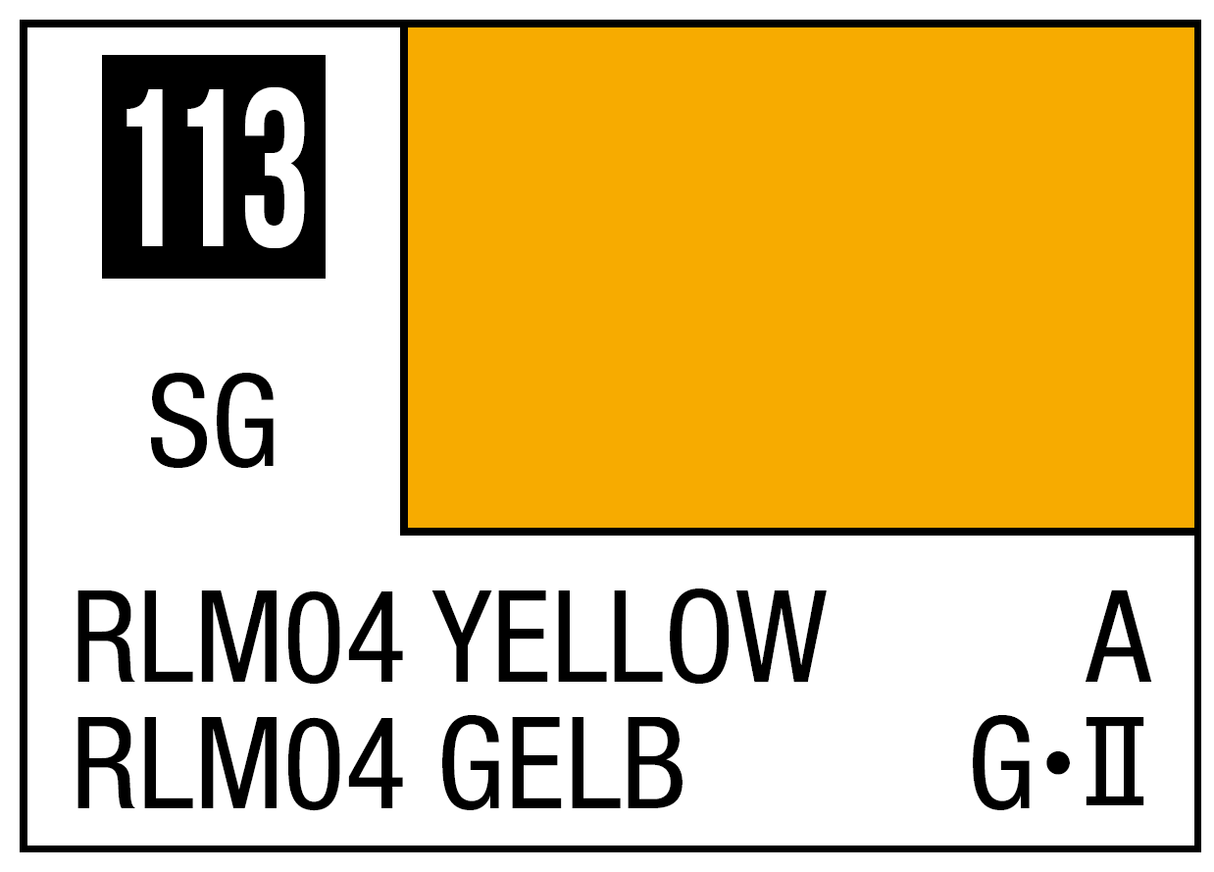 Mr Hobby Paint SEMI GLOSS RLM04 YELLOW - GUZC113