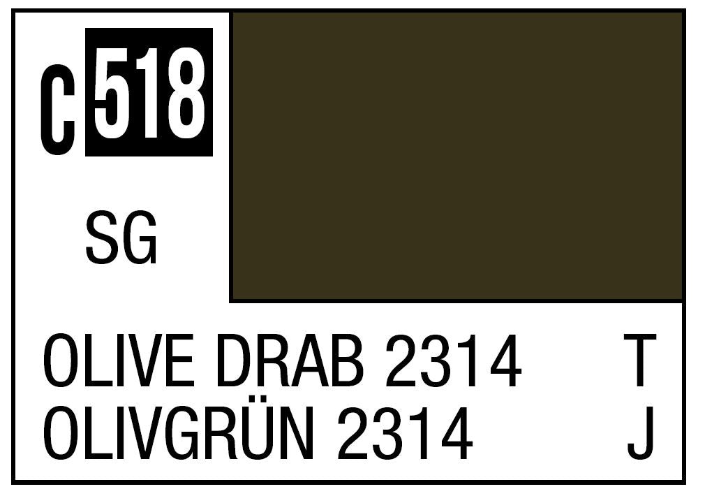 Mr Hobby Mr. Color C518 Olive Drab 2314 Japan ground Self-Defense Force Vehicle - 10ml
