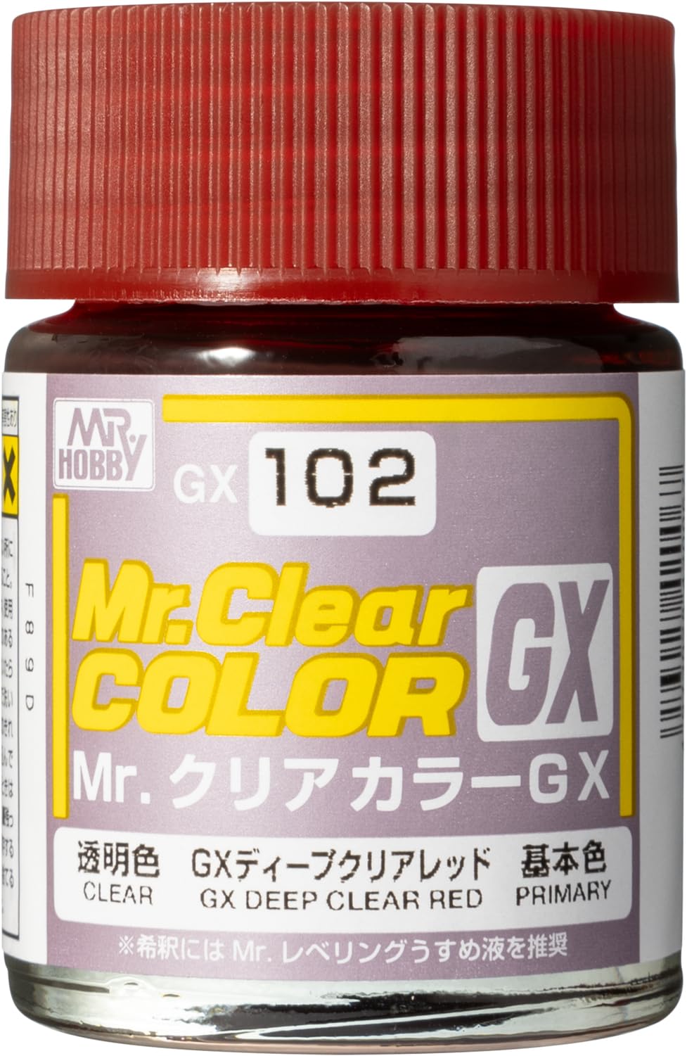Mr Hobby Paint CLEAR DEEP RED 18ML - GUZGX102