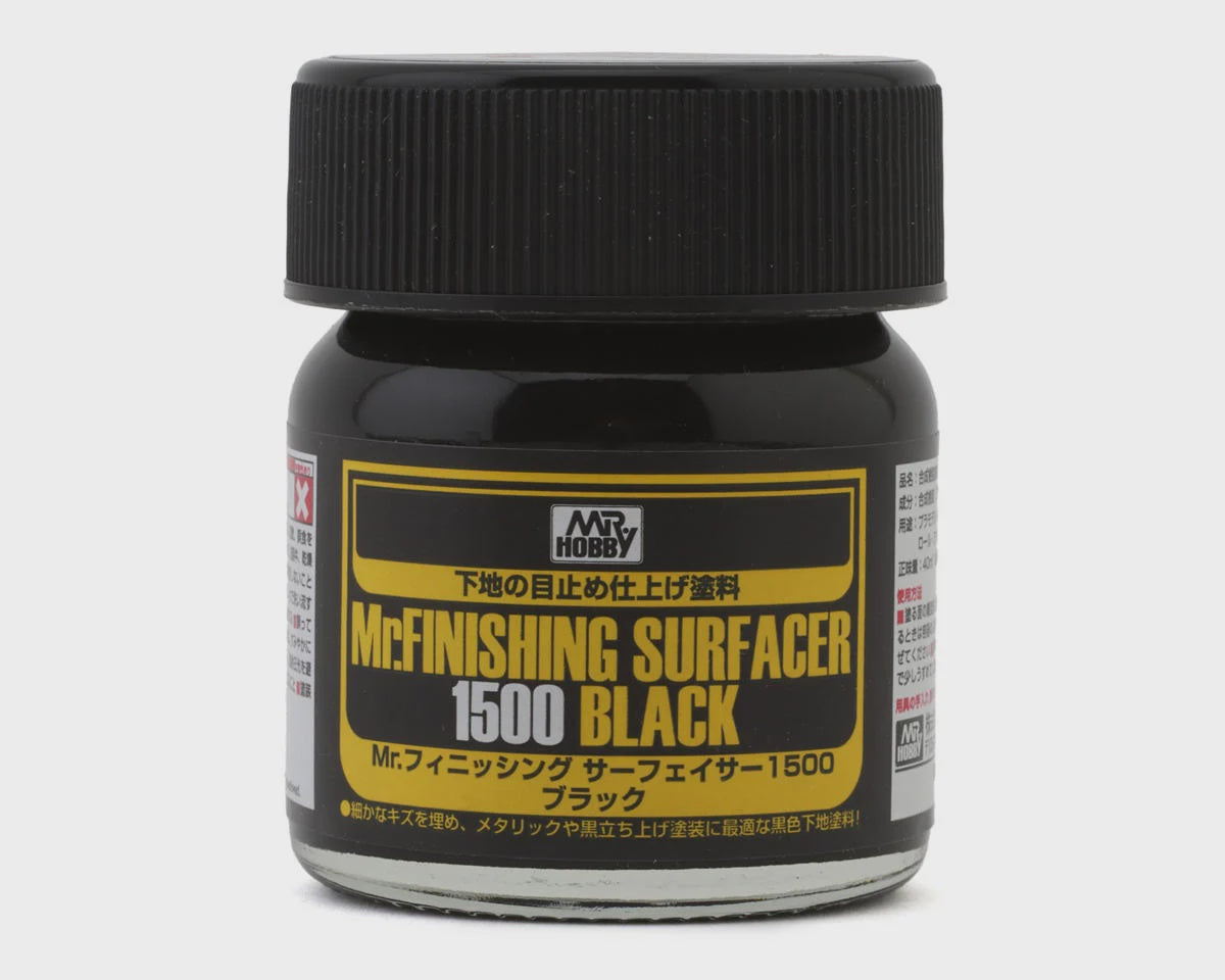 MR. FINISHING SURFACER 1500 BLACK 40ML BOTTLE