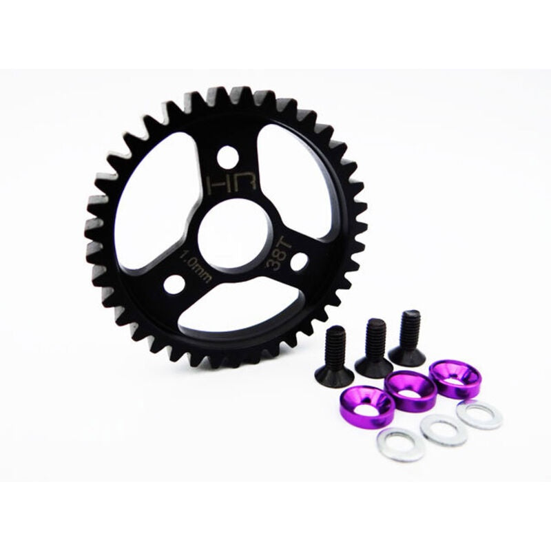 Hot Racing Steel Spur Gear (38T 1.0 Mod)(Purple): Traxxas