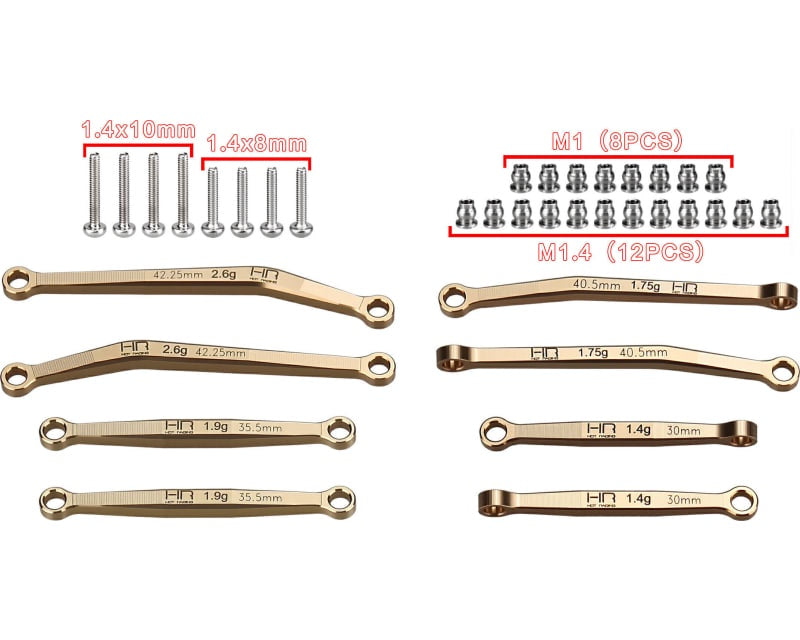 Hot Racing No Flex upgrade Brass Link set SCX30