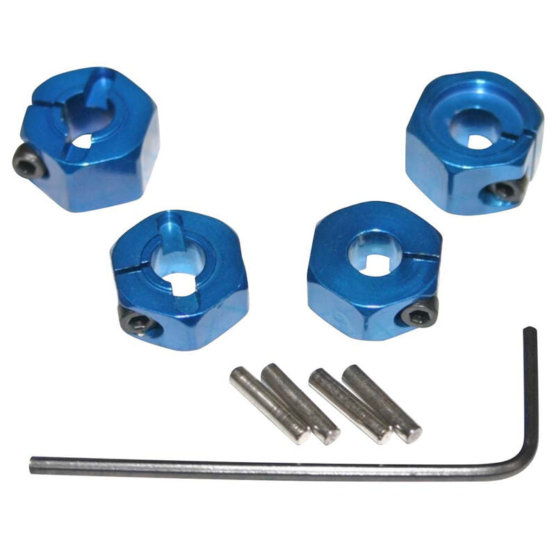 BLUE ALUMINUM 12MM WHEEL HEX 2WD