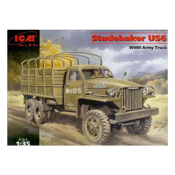 ICM 35511 Studebaker US6 WWII Army Truck 1:35 Scale Plastic Model Kit