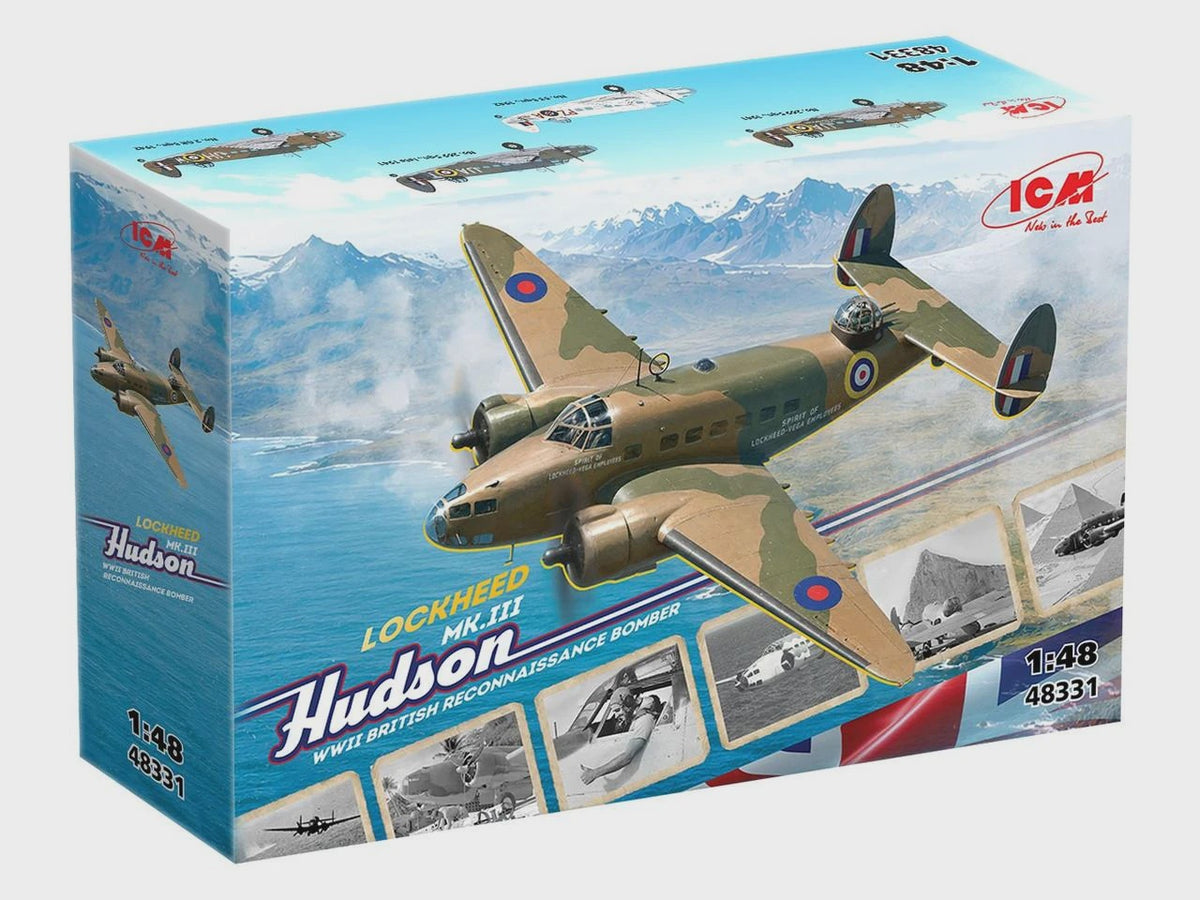 1/48 ICM Lockheed Hudson Mk.III British Recon Bomber Plastic Model Kit