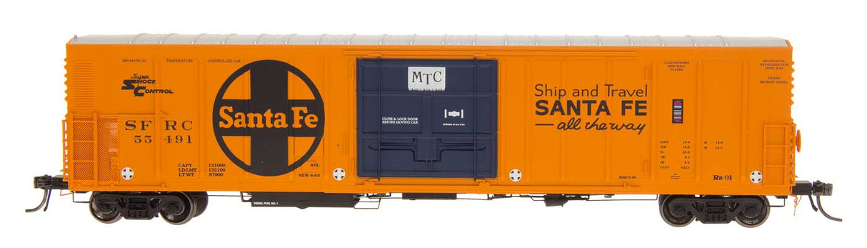 Intermounain Railway HO R-70-20 Mechanical Reefer - Ready to Run -- Santa Fe SFRC (orange, blue, silver, black, Large Logo, MTC Logo)