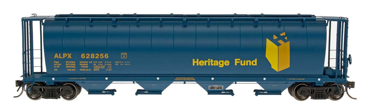 Intermountain Railway N CYLINDRICAL COVERED HOPPER - TROUGH HATCH - ALBERTA HERITAGE - ALPX - IMR65104