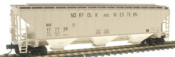 Intermountain NPS2CD 4750 Cubic Foot 3-Bay Covered Hopper - Ready to Run -- Norfolk & Western #177605