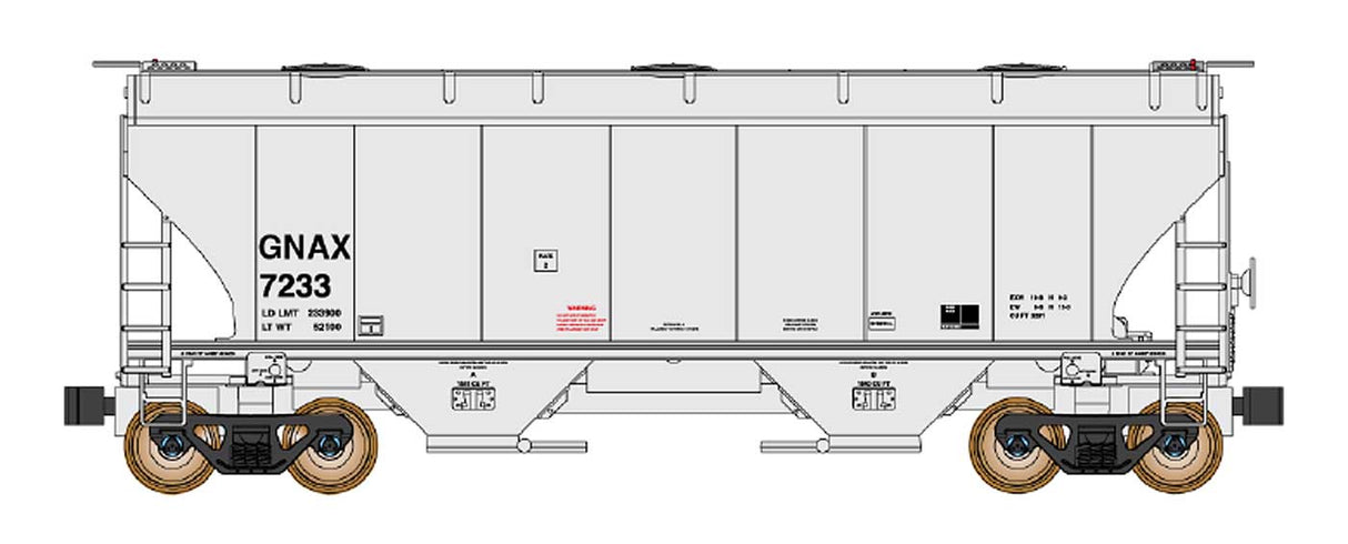 Intermountain N Trinity 3281 2-Bay Covered Hopper - Ready to Run -- Holcim