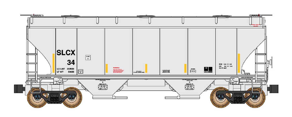 Intermountain N Trinity 3281 2-Bay Covered Hopper - Ready to Run -- St Lawrence Cement