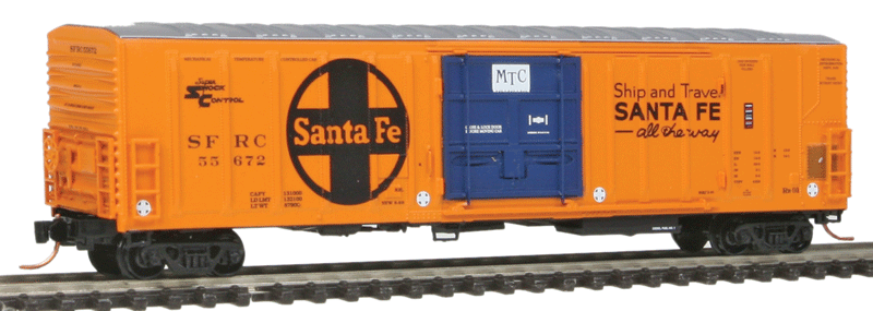 Intermountain N R-70-20 Mechanical Reefer - Ready to Run -- Santa Fe SFRC (orange, blue, silver, black, Large Logo, MTC Logo)