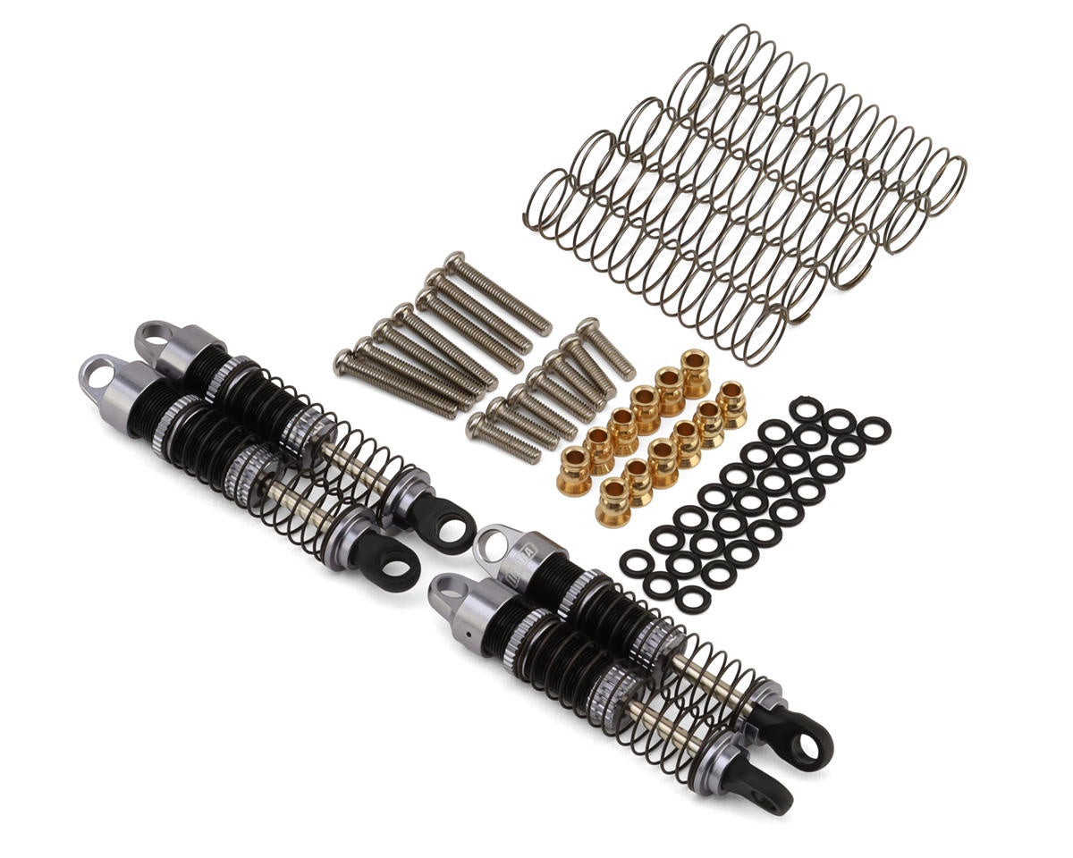 Injora Aluminum 53mm Threaded Oil Shocks for Traxxas® TRX-4M® (4) (Grey)