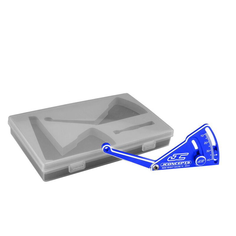JConcepts Aluminum Ride Height Gauge, 10-40mm, Blue - JCO22821