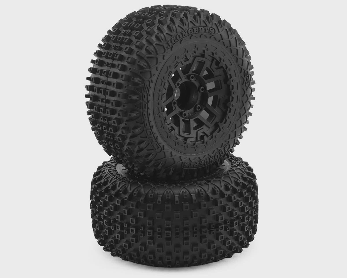 JConcepts Choppers 2.9" Monster Truck Pre-Mounted Tires (Platinum) (Black) (2) (Kraton® 4S/Maxx®) w/17mm Hex