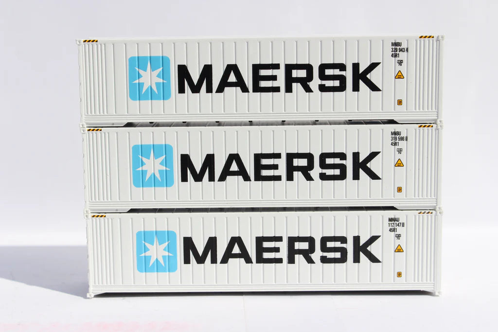 Jacksonville Terminal N-Scale Maersk Scheme 40' HC Reefer Set (6 reefers) JTC# 406555