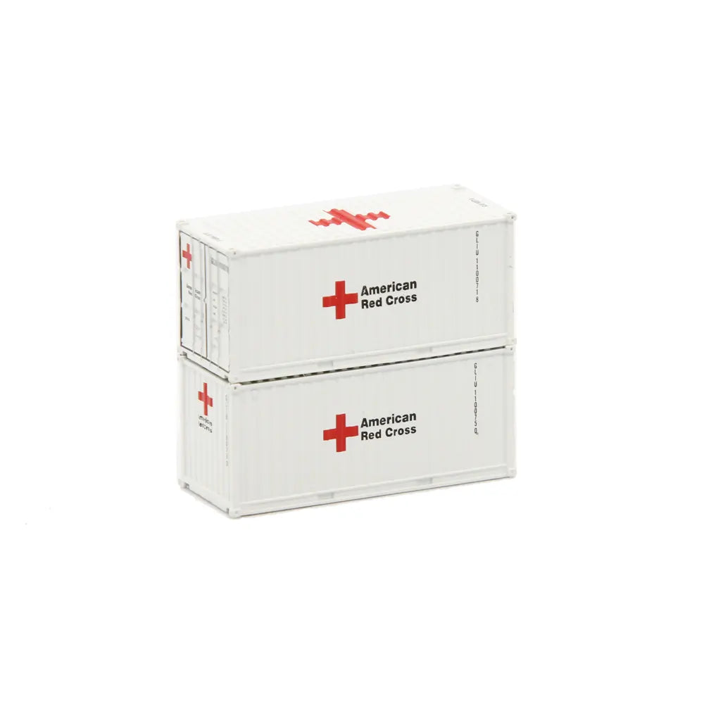 Jacksonville Terminal 20' red cross containers - JTCFMS10&11