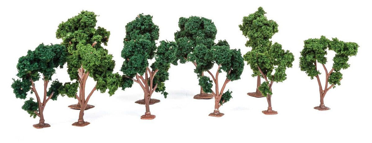 JTT Minature Tree - Deciduous Trees - Super Scenic Series -- Green 2 - 3" 5.1 - 7.6cm pkg(10) - JTT92130