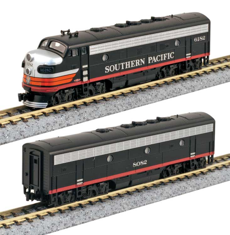 Kato N EMD F7A & F7B Southern Pacific 6182 & 8082 w DCC Kato N EMD F7A & F7B Southern Pacific 6182 & 8082 w DCC