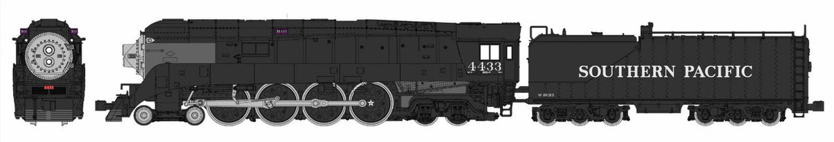 Kato N GS-4 Southern Pacific Post War Black #4445 W/SND - KAT1260309LS