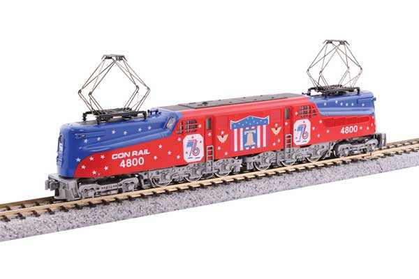 Kato N GG1 Electric - DCC -- Conrail #4800 (Bicentennial Scheme; red, blue, white)