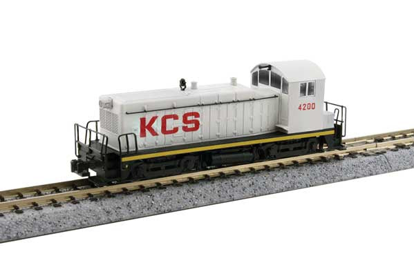 Kato N EMD NW2 - Standard DC -- Kansas City Southern #4200 (white, red, yellow)