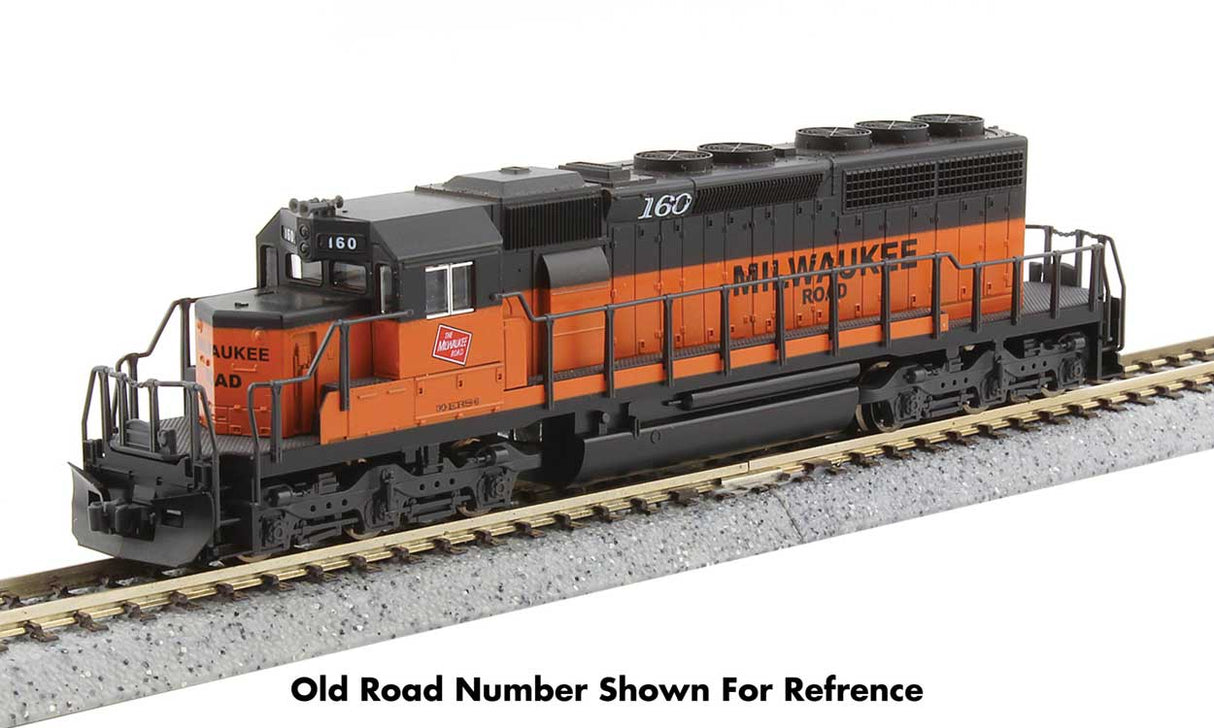 Kato 176-4824S N EMD SD40-2 Early Production - Sound and DCC -- Milwaukee Road #30 (orange, black, Large Lettering)