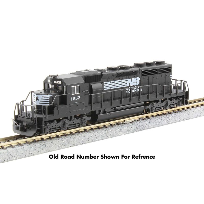Kato N EMD SD40-2 Early Production - Standard DC -- Norfolk Southern #6116 (black, white)