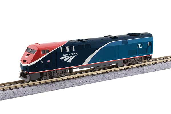 Kato 176-6040 N GE P42 Genesis - Standard DC -- Amtrak Phase VII #82 (Phase VII, blue, red, white)