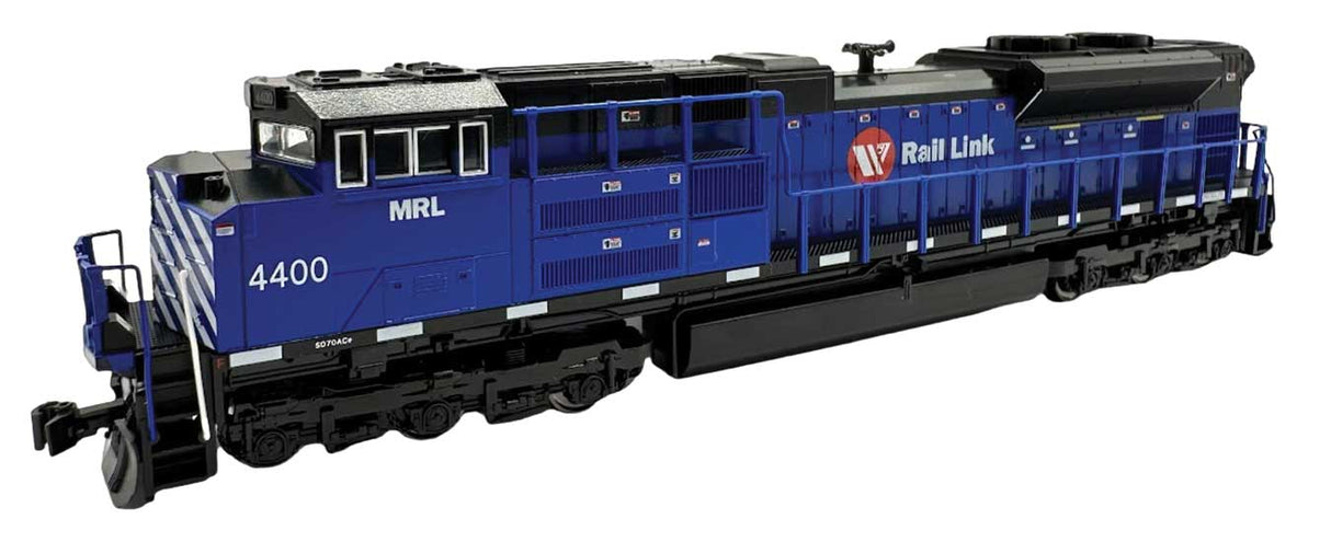 EMD SD70ACe with Nose Headlight - Standard DC -- Montana Rail Link #4400 (blue, white, red)