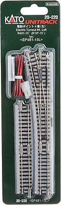 Kato #4 Electric (Remote) Turnout - Unitrack -- Left Hand - KAT20220