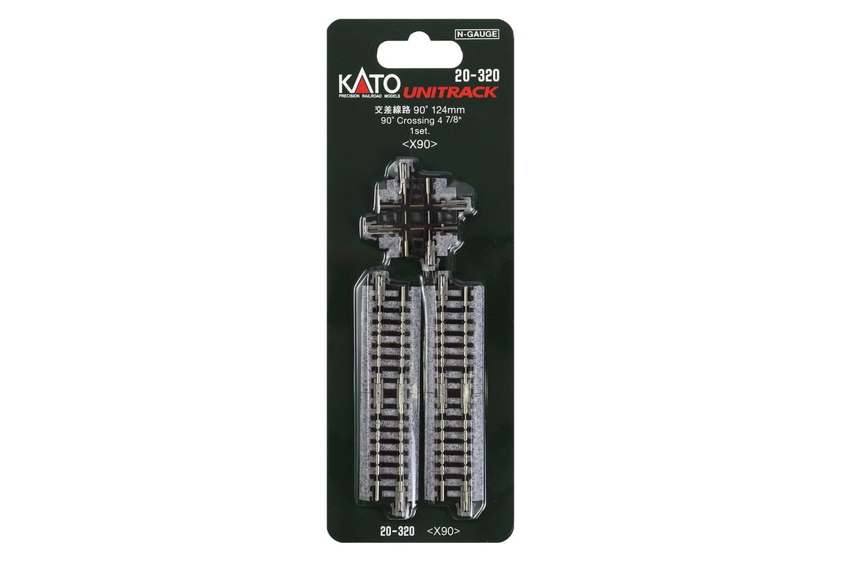 Kato Track Crossing -- 90-Degree, 4-7/8" 124mm - KAT20320