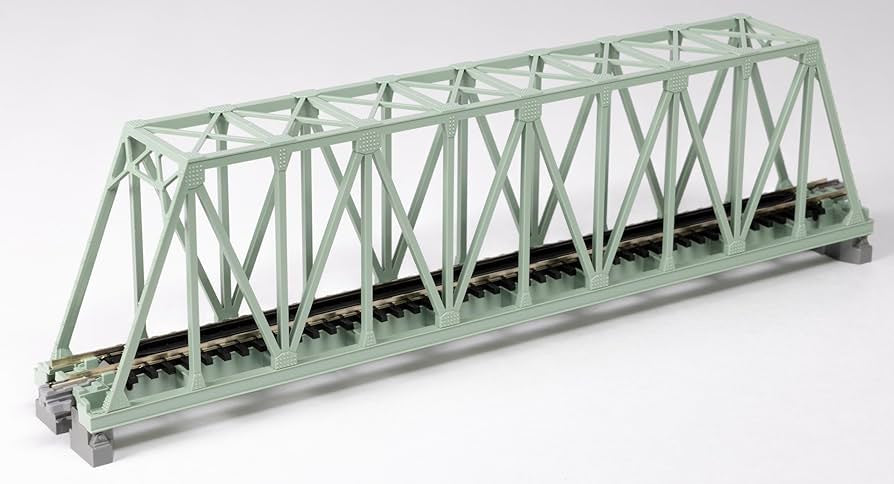 Unitrack Bridge Kato 20-428 N Single-Track Truss Bridge - Unitrack -- Light Green 9-3 ...