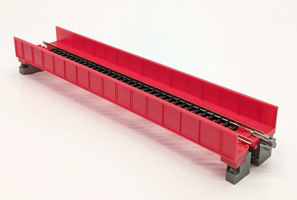 Kato N 186mm 7-5/16" Plate Girder Bridge, Red - KAT20450
