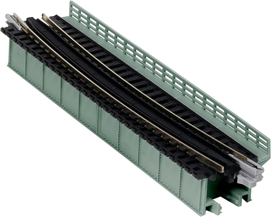 Kato N 448mm 17-5/8" Deck Plate Girder 15 degree Curved Bridge, Gray - KAT20467