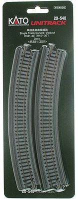 Kato N 381mm 15" Radius 30-Degree Viaduct (2) - KAT20540