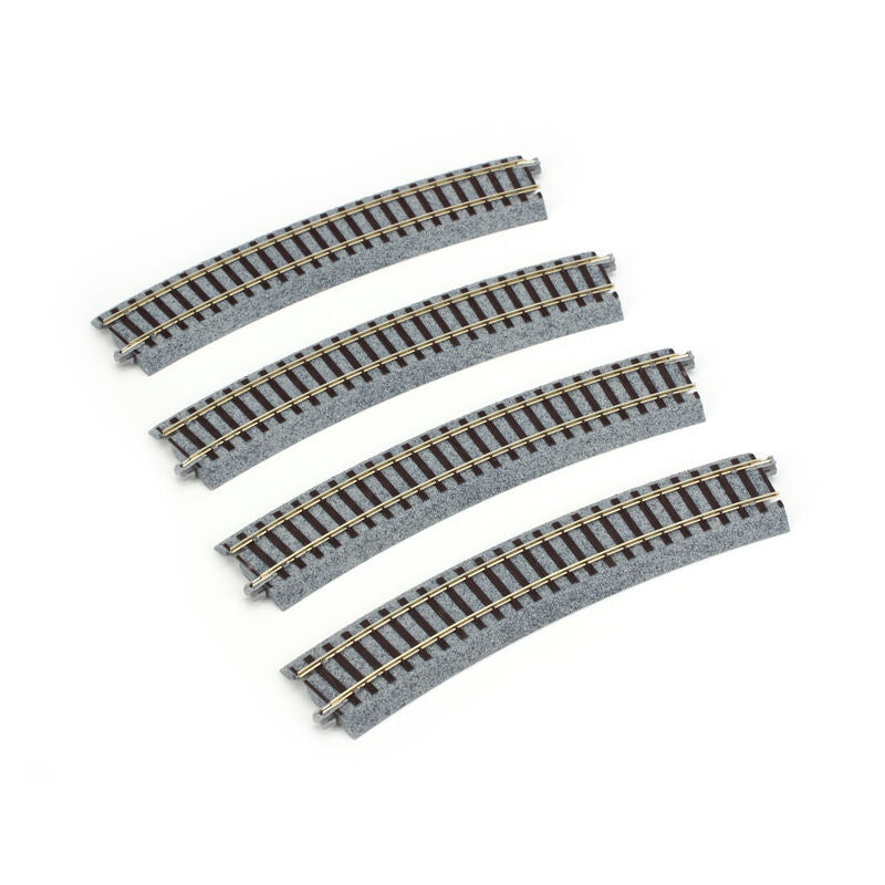 Kato Curved Roadbed Track Section - Unitrack -- 22.5-Degree Section, 19-1/4" 490mm Radius pkg(4) - KAT2270