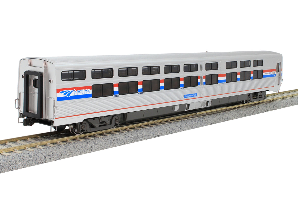 Kato 35-6222 HO Viewliner II Sleeper - Ready to Run -- Amtrak #62518 Susquehanna River (Phase III silver; red, white, blue)