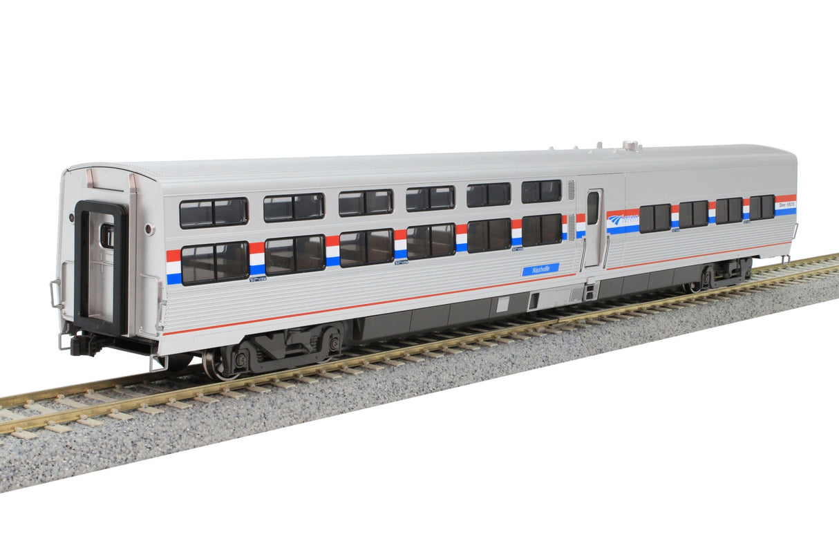 Kato 35-6232 HO Viewliner II Diner - Ready to Run -- Amtrak #68019 Nashville (Phase III silver; red, white, blue)
