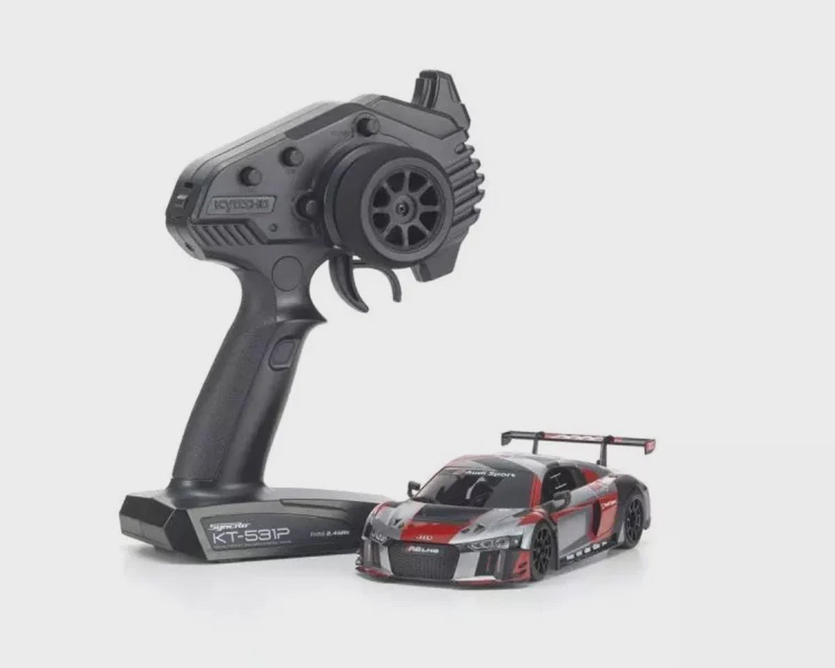 Kyosho MR-04 RWD Mini-Z Readyset w/Audi R8 LMS 2016 Body (Grey/Red) w/KT-531P 2.4GHz Radio